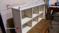 White 6-compartment wall storage unit - 2