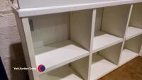 White 6-compartment wall storage unit - 3