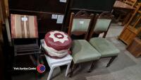 Retro stool and pouffe, chair and footstool