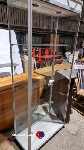 Glass open display cabinet