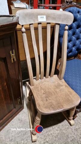 19th century beech and elm rocking chair