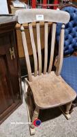 19th century beech and elm rocking chair