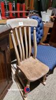 19th century beech and elm rocking chair - 2