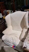 Georgian design mahogany frame wingback armchair - 2