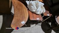 Half moon side table and 2 others - 2