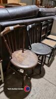 2 x spindle back kitchen chairs - 2