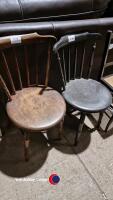 2 x spindle back kitchen chairs - 3