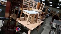 Beech frame table and 4 chairs