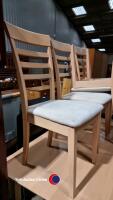 Beech frame table and 4 chairs - 3