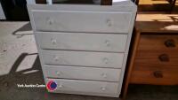 White painted wooden 5-drawer unit - 2