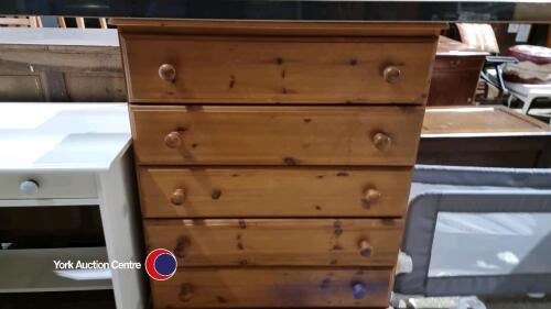 Country Pine 5-drawer un it