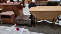 2 x TV cabinets and drop leaf table - 5