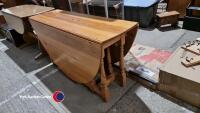 Large pine drop leaf table - 3