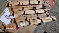 Quantity of reclaimed beech coat/hat racks