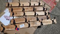 Quantity of reclaimed beech coat/hat racks - 2