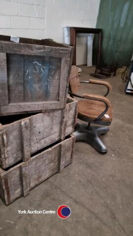 3 x vintage wooden crates