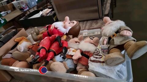 Large box of Disney dwarfs