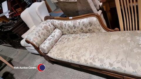 Victorian rosewood chaise longe