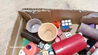 Tray of vintage dice and board game counters etc - 4