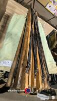 2 x British WW2 canvas camp beds with folding frames - 2