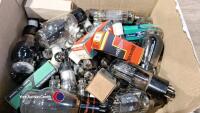 Box of vintage audio valves