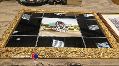Appleby Horse Fair painting on a mirror.