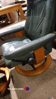 Ekorness Stressless reclining chair and foot stool - 4