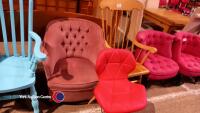 Rocking Chair, Funky Red Chair and Bedroom Chair