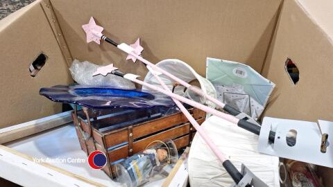 Large box of miscellaneous items