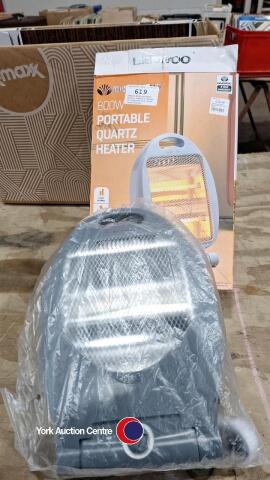 Daewoo 800w portable quartz electric heater in original box, with instructions.