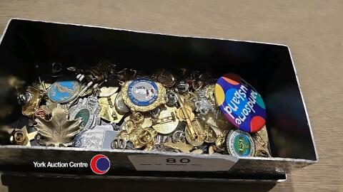 Box of Badges etc