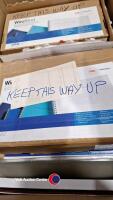 Document wire-binding system – binding machine, 3 incomplete boxes of wires plus box of c.1,000 A4 white cards and a box of about 30 A4 acetates. - 3