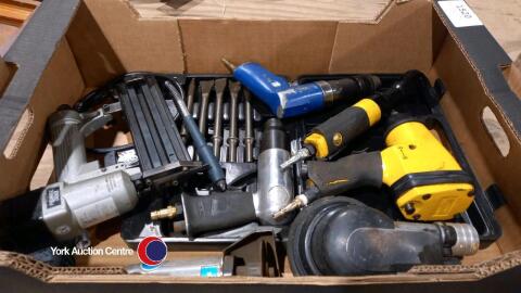 Box of various air tools in gwo