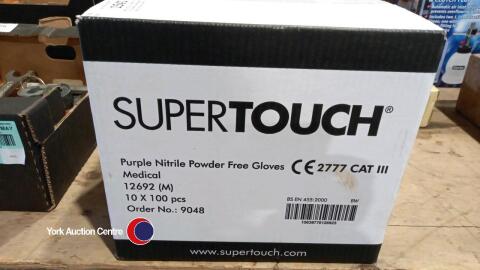 Box of 10 x boxes of 100 brand new medium size nitrile gloves