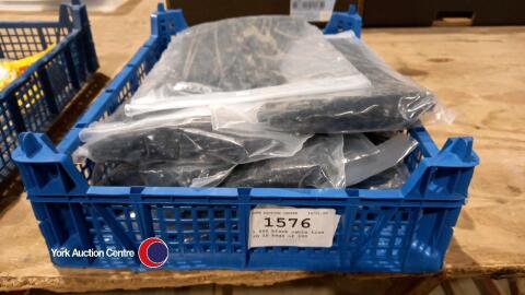 1,000 black cable ties in 10 bags of 100