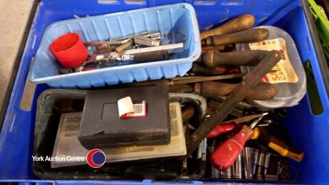 Box of garage tools