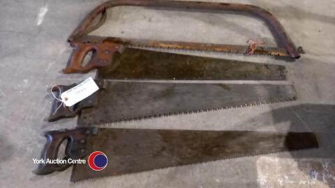 Selection of vintage wood saws