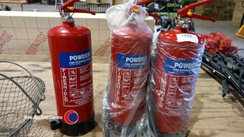 3 x fire extinguishers