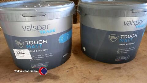 2 x 10ltr Valspar Trade white emulsion