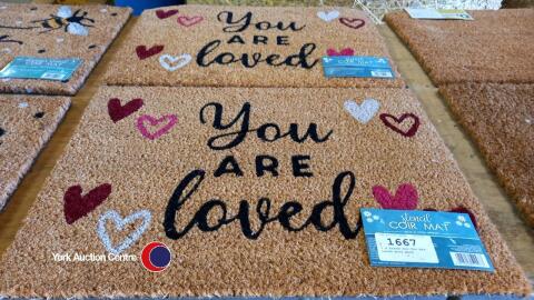 2 x brand new You Are Loved door mats