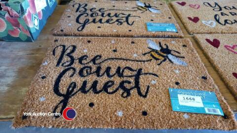 2 x brand new Bee Happy door mats