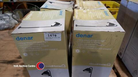 4 x brand new Denar LED post lights