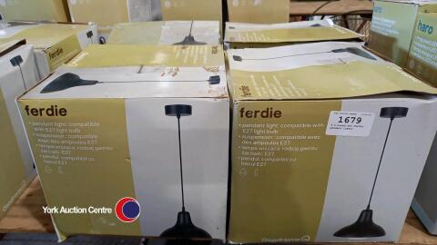 4 x brand new Ferdie pendant lights