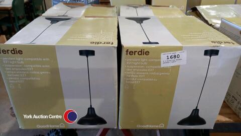 4 x brand new Ferdie pendant lights