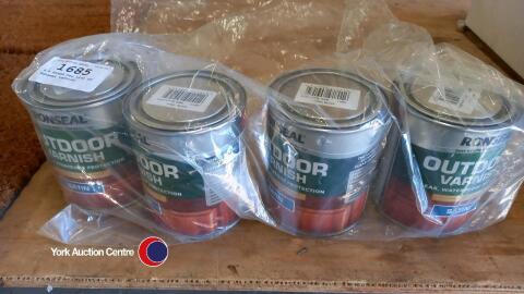 4 x brand new tins of Ronseal varnish