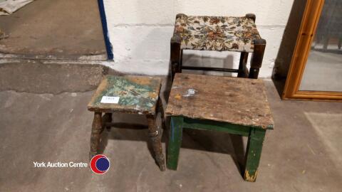 3 x various stools