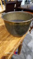Wooden jardiniere with metal pot - 4