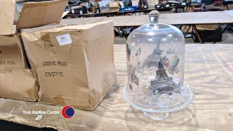 2 x brand new glass cake domes