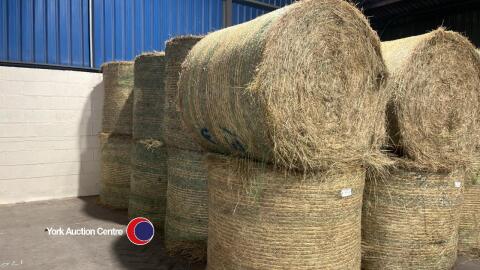 8x Round bales of 2024 Ings hay, collection from York Auction Centre