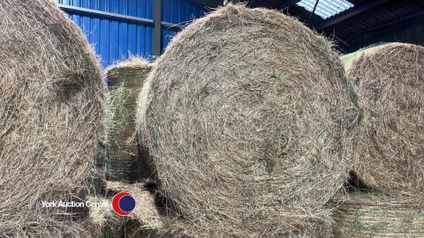 8x Round bales of 2024 herbal rich hay, collection from York Auction Centre